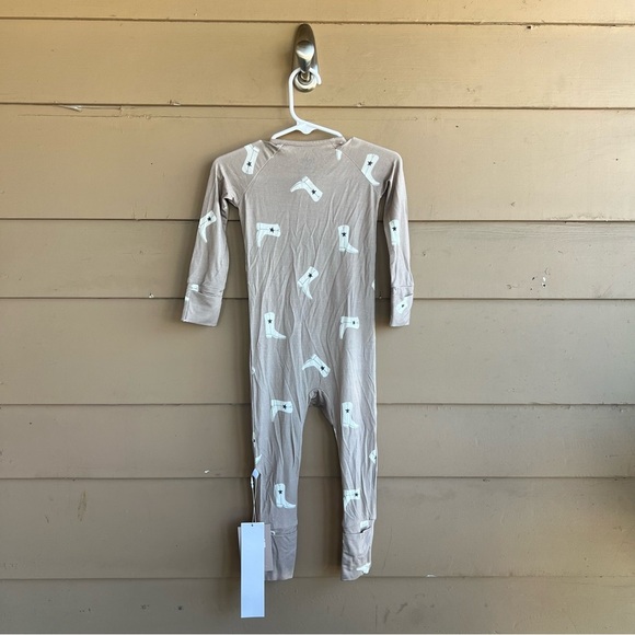 Bamboo Zip Up PJs - Size 12-18 months NWT Western Cowboy Stretch - Picture 5 of 5